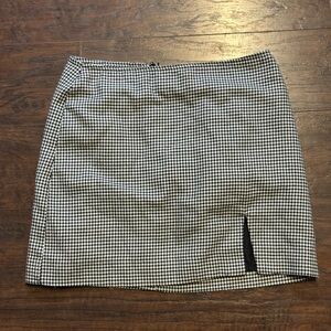 Classic Black and White Houndstooth Skirt forever 21 y2k mini skirt
